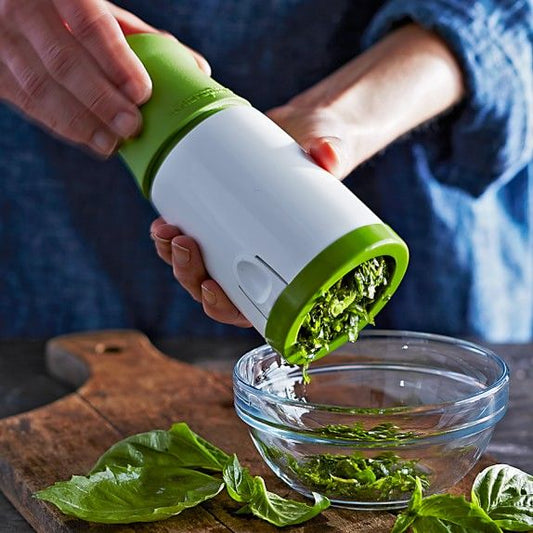 2-in-1 Manual Herb Chopper & Cutter – Quick Kitchen Vegetable Grinder
